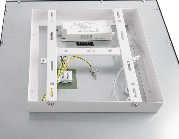 Moderna stropna svjetiljka crna s ugrađenim LED 40 cm - Liv