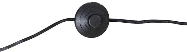 Moderna podna lampa crna s baršunastom sivom nijansom - Rich
