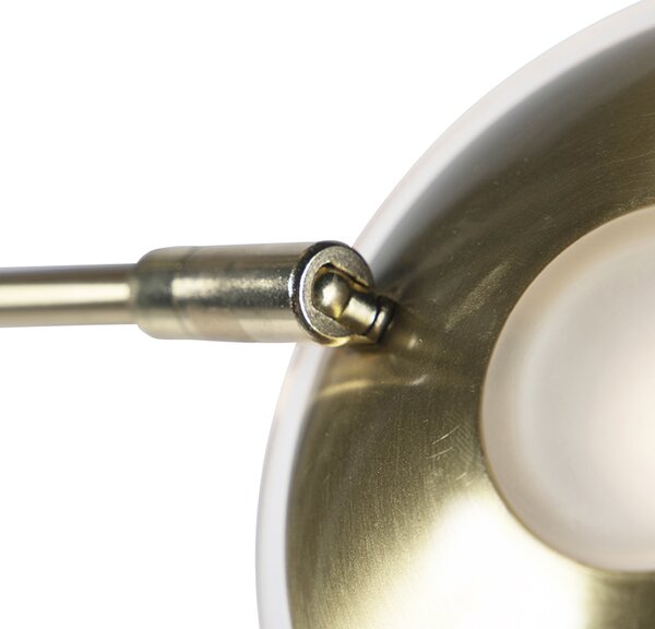 Podna lampa zlatne boje s lampom za čitanje, uključujući LED i USB priključak - Sevilla