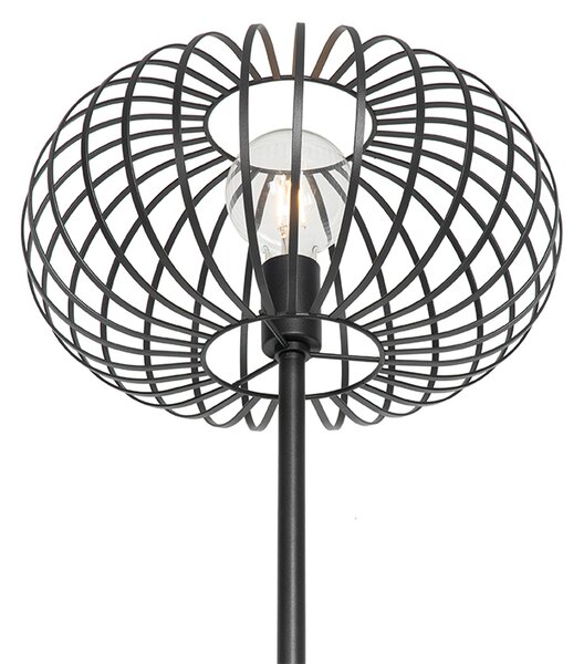 Dizajnerska podna lampa crna - Johanna
