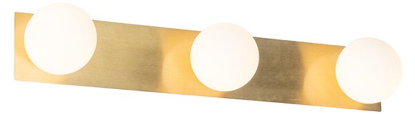 Moderna zidna svjetiljka zlatna 48 cm IP44 3-svjetla - Cederic