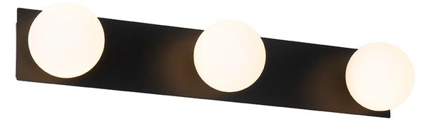Moderna zidna svjetiljka crna 48 cm IP44 3-svjetla - Cederic