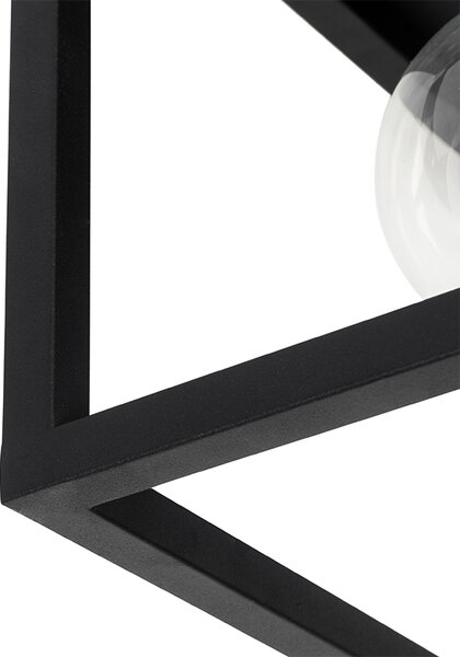 Industrijska stropna svjetiljka crna 40 cm 4-svjetla - Cage