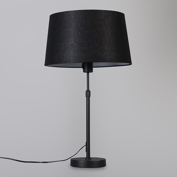 Stolna svjetiljka crna s abažurom crna 35 cm podesiv - Parte