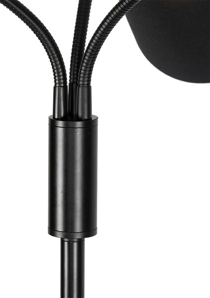 Moderna podna lampa crna s 3 svjetla - Carmen