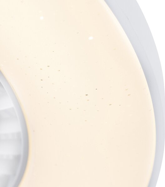 Stropni ventilator bijeli sa zvjezdanim efektom 60 cm uklj. LED prigušiva s daljinskim upravljačem - Climo