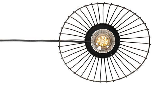 Moderna stolna svjetiljka crna 20 cm - Pua