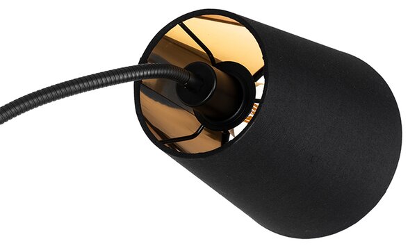 Moderna podna lampa crna s 3 svjetla - Carmen