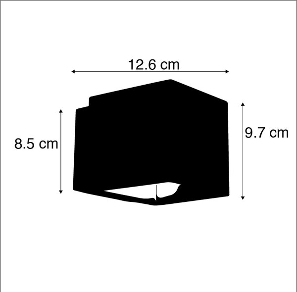 Set od 2 dizajnerske zidne svjetiljke crne/zlatne uključujući LED - Caja