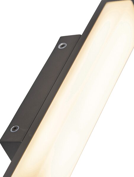 Zidna svjetiljka crna 32 cm IP44 - Cascada