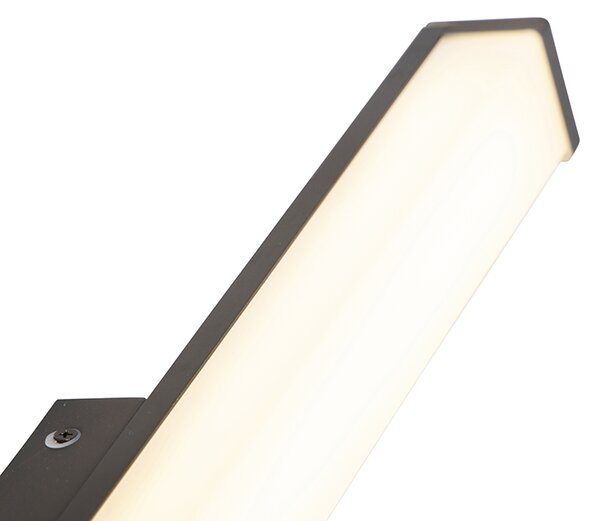 Moderna zidna svjetiljka za kupaonicu crna 62 cm IP44 - Cascada