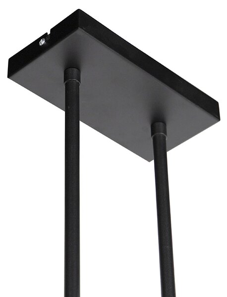 Zidna svjetiljka sa sjenilima od crnog i zlatnog pamuka 32cm - Combi 3 Deluxe