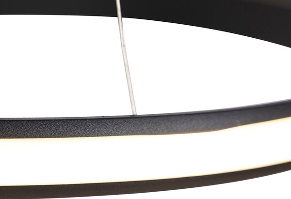 Moderna viseća svjetiljka crna 74 cm uključujući LED - Rowan