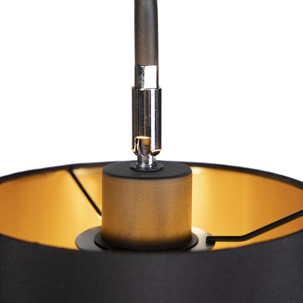 Moderna podna lampa crna - Lofty