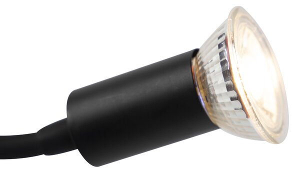 Moderna fleksibilna zidna svjetiljka USB crna - Zeno