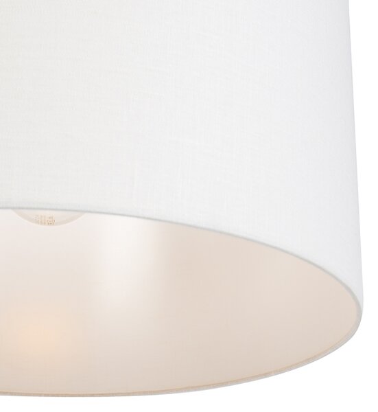 Moderna viseća svjetiljka crna s bijelom sjenilom 50 cm - Combi 1