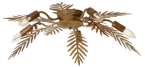 Vintage stropna svjetiljka zlatna 70 cm 5-svjetala - Botanica