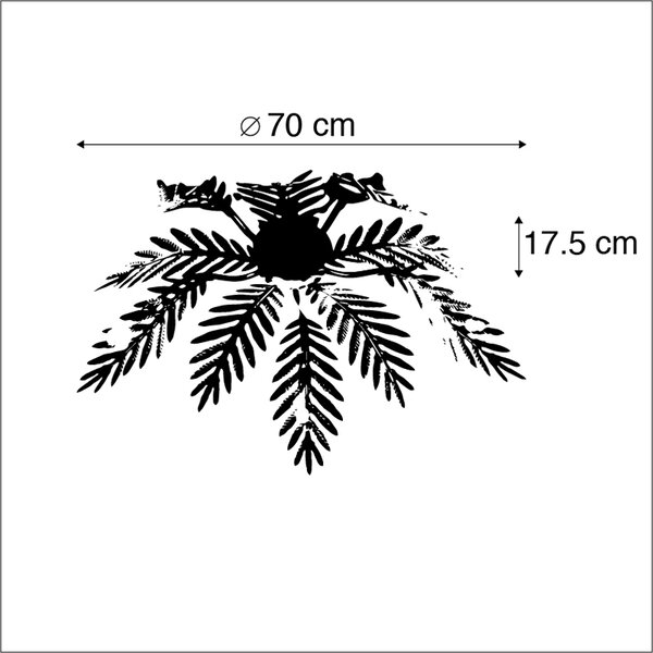 Vintage pametna stropna svjetiljka zlatna 70 cm uklj. 5 WiFi B35 - Botanica