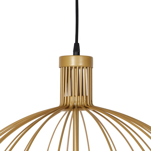 Dizajnerska viseća svjetiljka zlatna 60 cm - Wire Dos