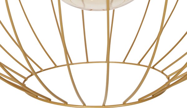 Dizajnerska viseća svjetiljka zlatna 60 cm - Wire Dos