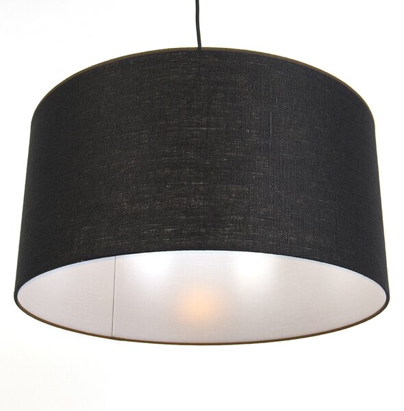 Moderna viseća svjetiljka crna s crnim sjenilom 50 cm - Combi 1