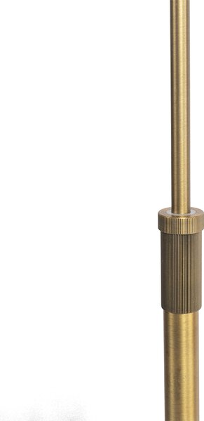 Podna lampa brončane boje s bijelom kapom i podesivim krakom - Ladas Deluxe