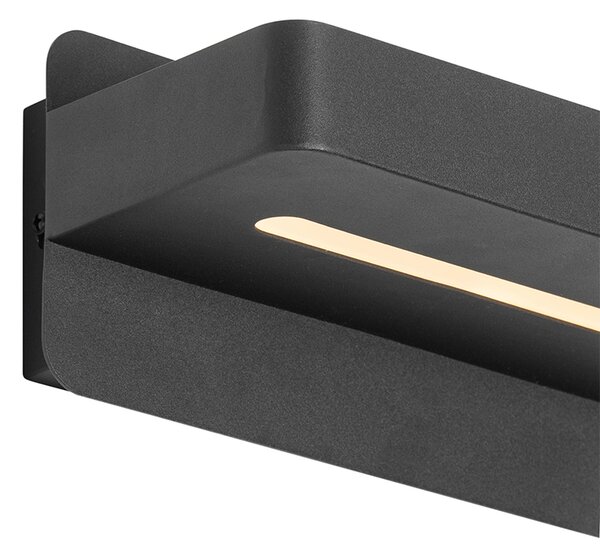 Moderna zidna svjetiljka crna uključujući LED s USB-om i prekidačem - Ted