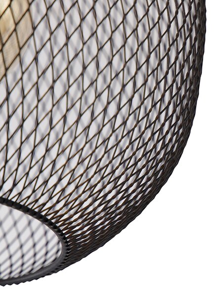 Moderna stropna svjetiljka crna 30 cm - Mesh Ball