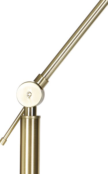 Moderna podna lampa zlatni baršunasti abažur ružičaste boje 50 cm - Editor