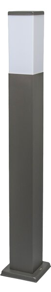 Moderna vanjska lampa za stup tamno siva s opalom 80 cm IP44 - Malios