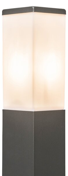 Moderna vanjska stupasta svjetiljka 45 cm tamno siva s opalom IP44 - Malios