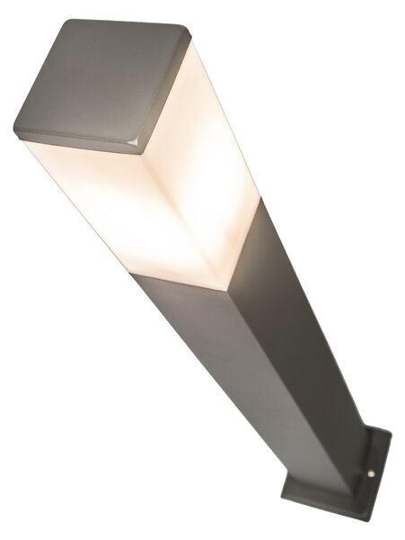 Moderna vanjska lampa za stup tamno siva s opalom 80 cm IP44 - Malios
