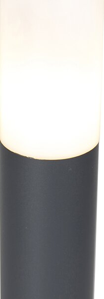 Antracit siva stupasta vanjska svjetiljka 80 cm IP44 opal - Rox