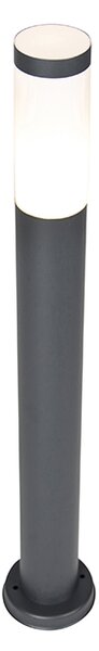 Antracit siva stupasta vanjska svjetiljka 80 cm IP44 opal - Rox