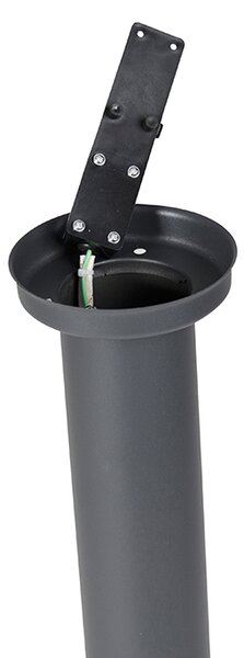 Antracit siva stupasta vanjska svjetiljka 80 cm IP44 opal - Rox