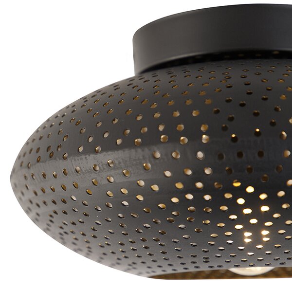 Orijentalna stropna svjetiljka crna sa zlatom 25 cm - Radiance