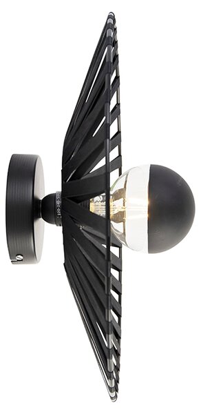 Rustikalna zidna svjetiljka crna 40 cm - Leia