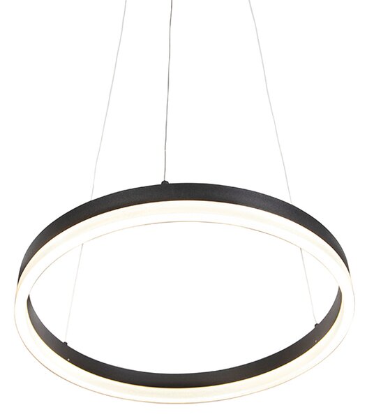 Dizajnerska viseća svjetiljka crna 40 cm s uključenim LED-om s 3 stupnja prigušivanja - Anello