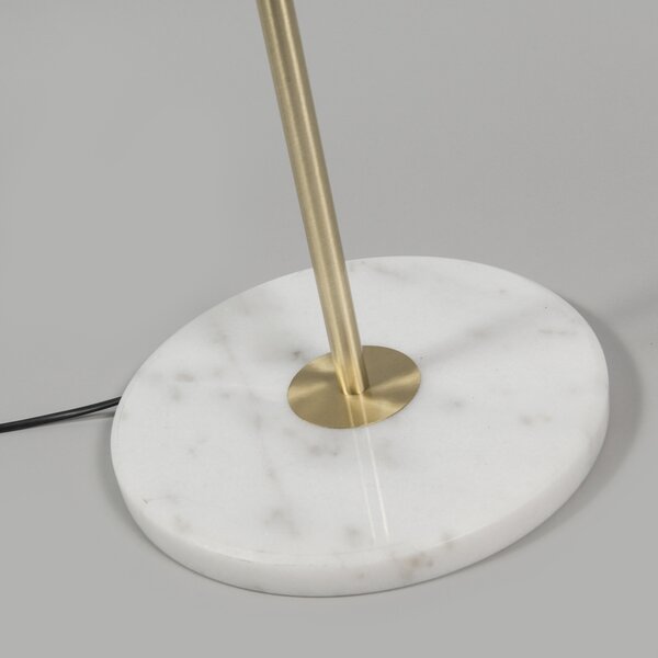 Podna lampa mesing s zelenim sjenilom 50 cm - Kaso