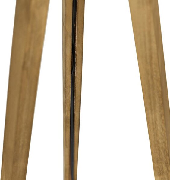 Rustikalni tronožac vintage drvo s bijelom sjenilom 50 cm - Tripod Classic