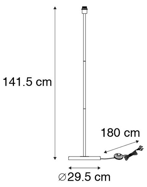 Moderna podna lampa mesing - Kaso