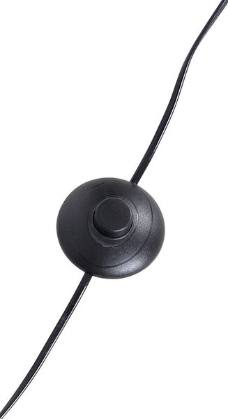 Podna lampa tronožac crna s abažurom bijela 50 cm - Tripod Classic
