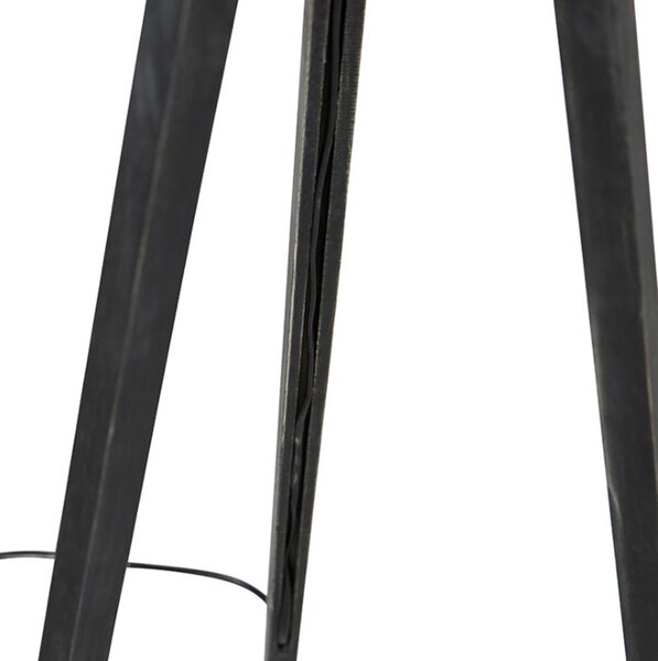 Podna lampa tronožac crna s nijansom paun 50 cm - Tripod Classic