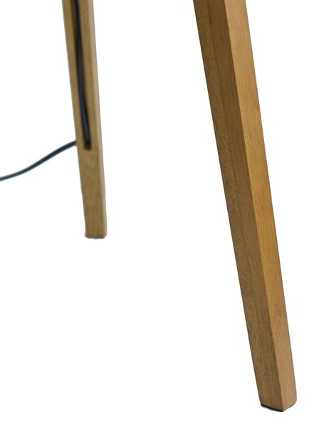 Drvena podna svjetiljka s višebojnim sjenilom s uzorkom životinja 50 cm - Tripod Classic