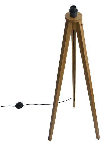 Rustikalna podna lampa tronožac vintage drvo - Tripod Classic