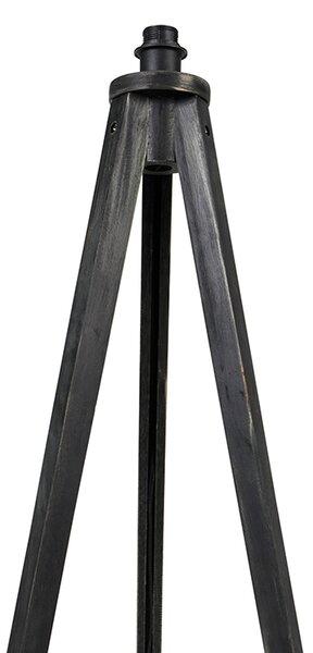 Rustikalna podna lampa s trokrakom nogom crna - Tripod Classic