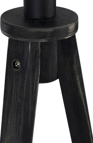 Rustikalna podna lampa s trokrakom nogom crna - Tripod Classic