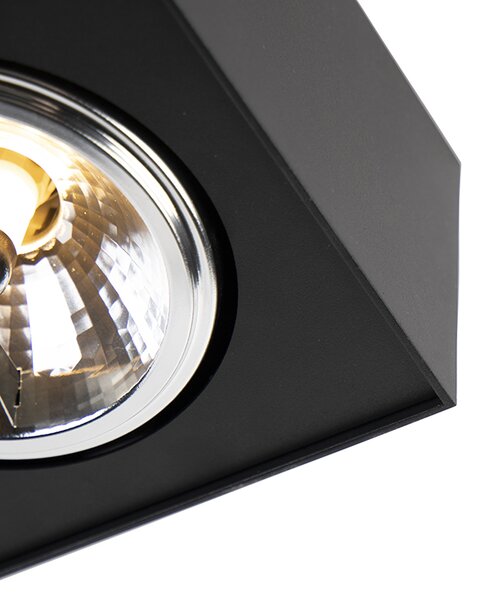 Dizajnerski reflektor crni kvadratni 4-svjetla - Kaya