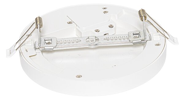 Nadgradni ili ugradbeni reflektor bijeli 18 cm uklj. LED 3-stupanjski Dim to Warm s dip prekidačem - Trans