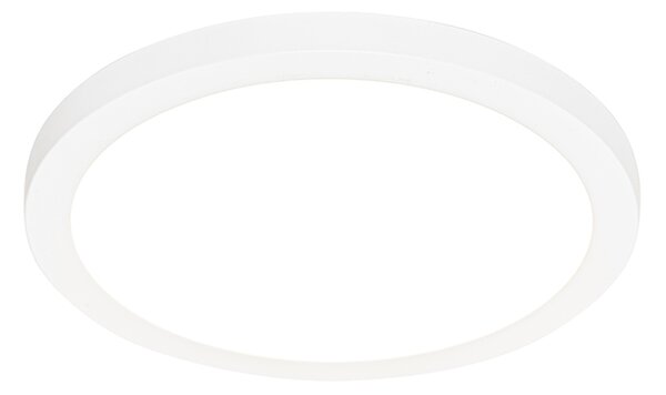 Nadgradni ili ugradbeni reflektor bijeli 30 cm uklj. LED 3-stupanjski Dim to Warm s dip prekidačem - Trans